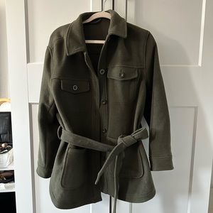 Forest green shirt jacket from & other stories in size medium